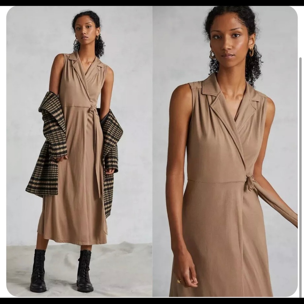 Anthropologie Porridge Wrap Maxi Shirtdress